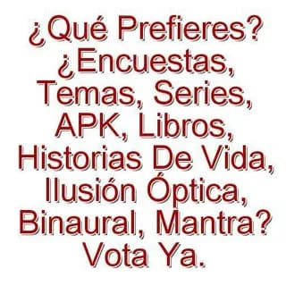 Imagen de perfil de 🎡¿Qué Prefieres? ¿Encuestas, Temas, Series, APK, Libros, Historias De Vida, Ilusión Óptica, Binaural, Mantra? Vota Ya.📲 en Telegram