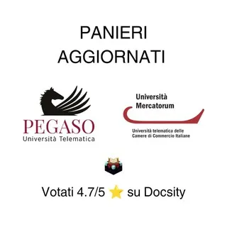 🎓 Panieri aggiornati Pegaso-Mercatorum
